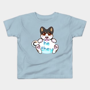 Doggy Pronouns - He/They Kids T-Shirt